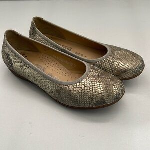Mephisto Emilie Snake Leather Ballet Flats US Size 9